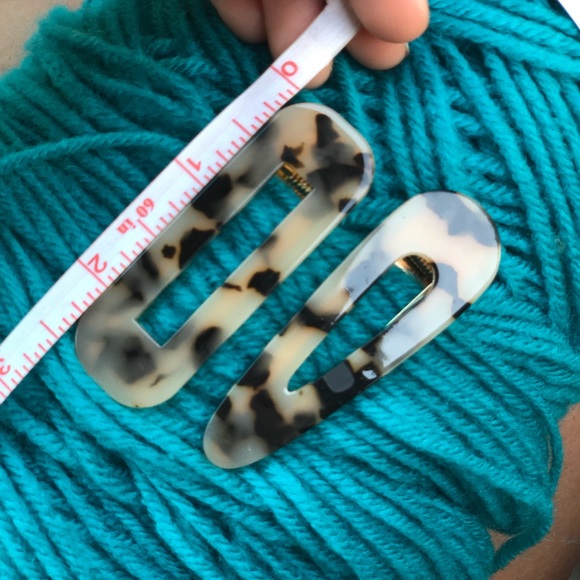 Tortoiseshell hair barrettes set if 2 - Picture 4 of 7